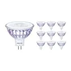 Mehrfachpackung 10x Philips Master Value LED Spot GU5.3 MR16 5.8W 460lm 60D - 930 Warmweiß | Höchste Farbwiedergabe - Dimmbar - Ersatz für 35W