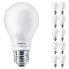 Mehrfachpackung 10x Philips Corepro LED Glühbirne E27 Birne Matt 7W 806lm - 827 Extra Warmweiß | Ersatz für 60W